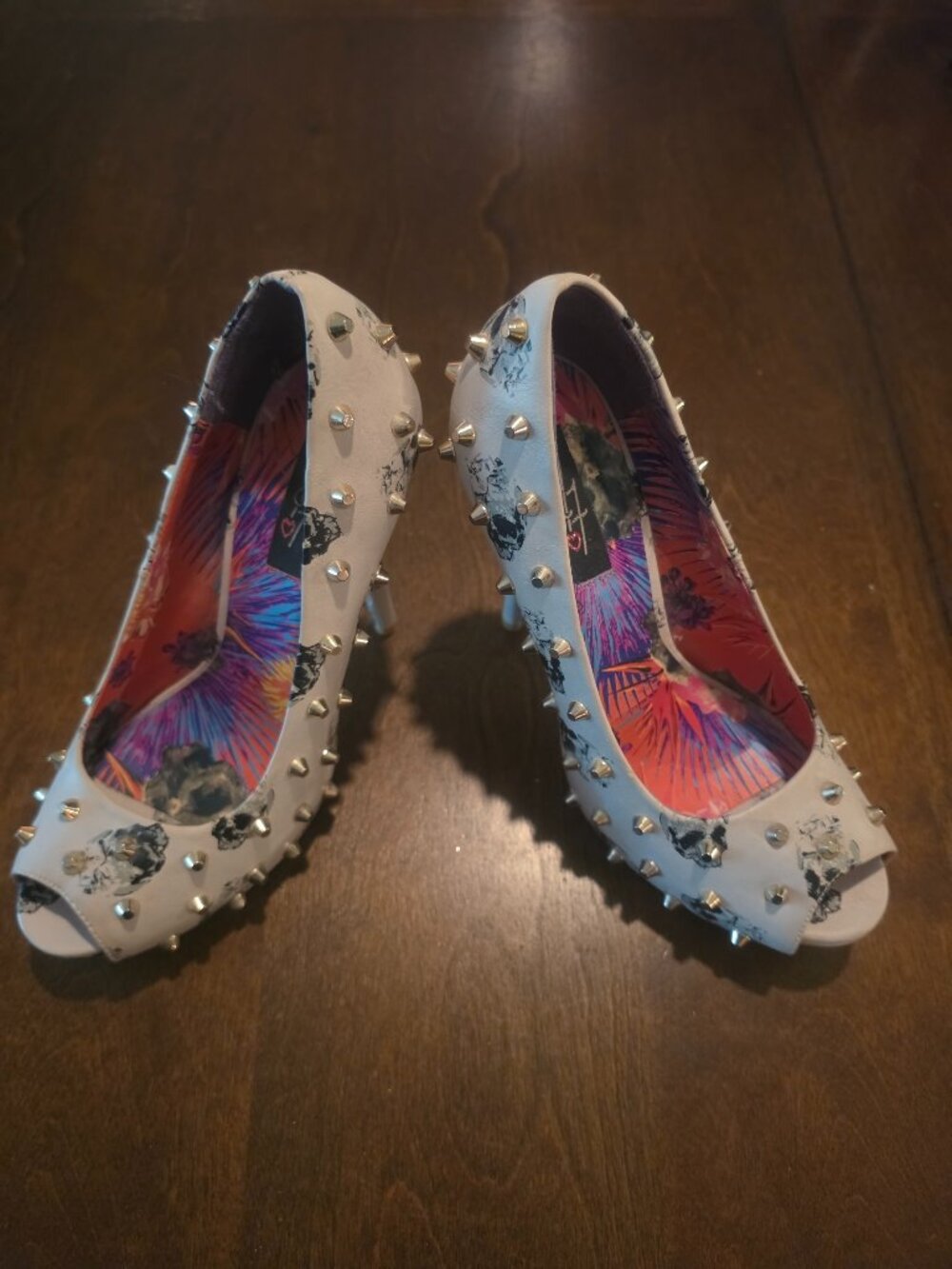 Iron Fist Pink Spiked Flats — Rare Punk Alt Style — Size 9